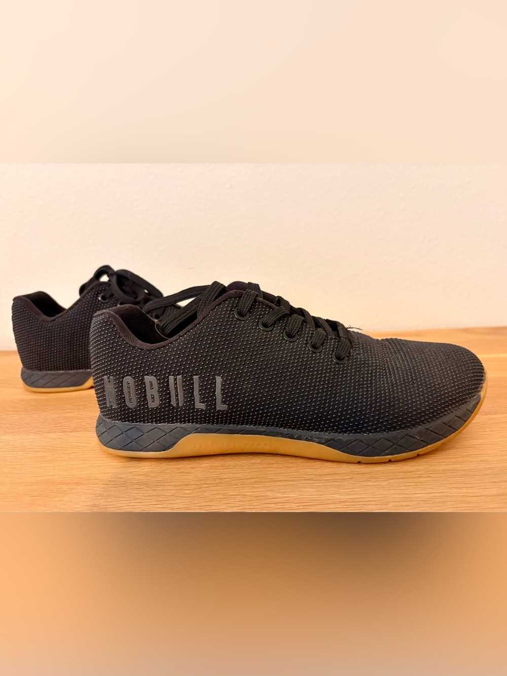NOBULL Outwork Edge Black Athletic Training Shoes with Gum Sole